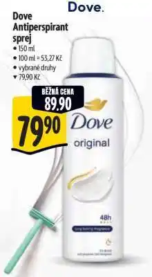 Albert Dove antiperspirant sprej nabídka