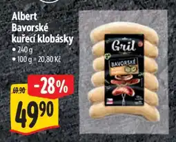Albert Albert Bavorské kuřecí klobásky nabídka