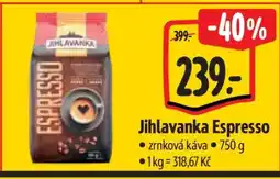 Albert Jihlavanka Espresso nabídka