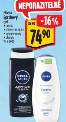 Albert Nivea sprchový gel nabídka