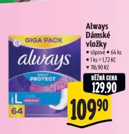 Albert Always Dámské vložky nabídka