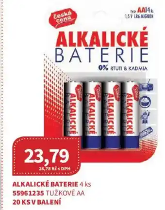 Kubík potraviny Alkalické baterie nabídka