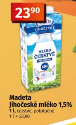 COOP TIP Madeta Jihočeské mléko 1,5% nabídka