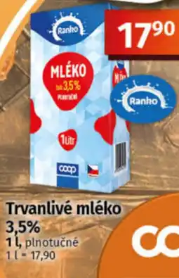 COOP TIP Ranko Trvanlivé mléko 3,5% nabídka
