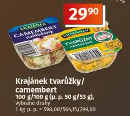 COOP TIP Krajánek tvarůžky/ camembert nabídka