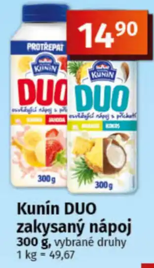 COOP TIP Kunín DUO zakysaný nápoj nabídka