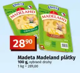 COOP TIP Madeta Madeland plátky nabídka