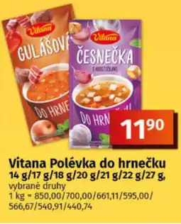 COOP TIP Vitana Polévka do hrnečku nabídka
