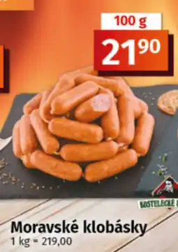 COOP TIP Moravské klobásky nabídka