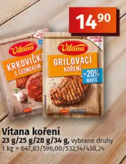 COOP TIP Vitana koření nabídka