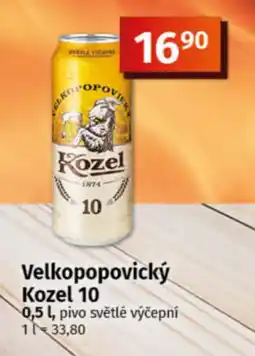 COOP TIP Velkopopovický Kozel 10 nabídka