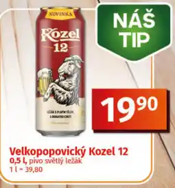 COOP TIP Velkopopovický Kozel 12 nabídka