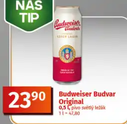 COOP TIP Budweiser Budvar Original nabídka