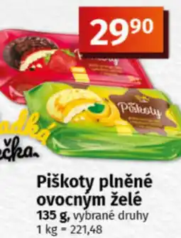 COOP TIP Piškoty plněné ovocným želé nabídka