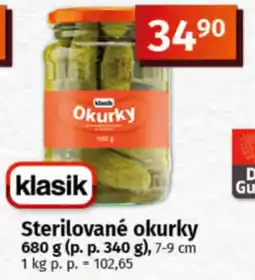 COOP TIP Sterilované okurky nabídka