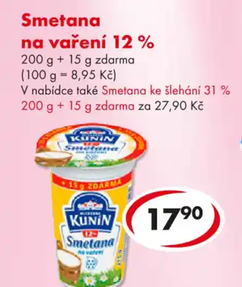 CBA Smetana na vaření 12 % nabídka