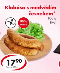 CBA Klobása s medvědím česnekem nabídka