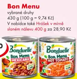 CBA Bonduelle Bon Menu nabídka