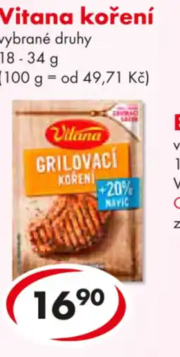 CBA Vitana koření nabídka