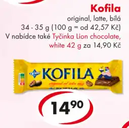 CBA Kofila original, latte, bílá nabídka