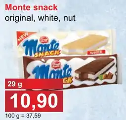 PLUS JIP Monte snack original, white, nut nabídka