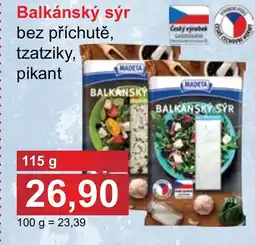 PLUS JIP Madeta Balkánský sýr bez příchutě, tzatziky, pikant nabídka