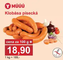 PLUS JIP Klobása písecká nabídka