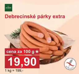 PLUS JIP Debrecínské párky extra nabídka