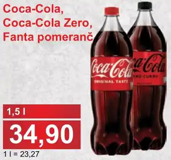 PLUS JIP Coca-Cola, Coca-Cola Zero, Fanta pomeranč nabídka
