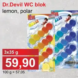 PLUS JIP Dr.Devil WC blok lemon, polar nabídka