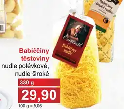 PLUS JIP Babiččiny těstoviny nabídka