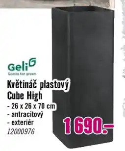 Hornbach Květináč plastový Cube High nabídka