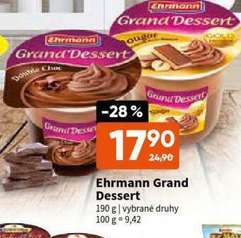 Terno Ehrmann grand dessert nabídka