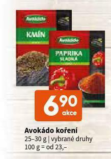 Terno Avokádo koření nabídka