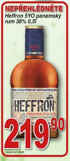 Lidl Heffron 5yo panamský rum nabídka