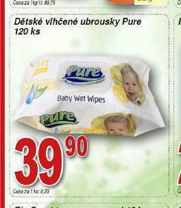 Lidl Pure dětské vlhčené ubrousky nabídka