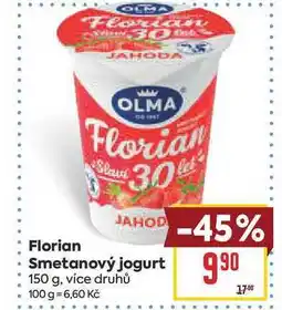 Billa Florian Smetanový jogurt nabídka
