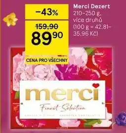 Tesco Merci Dezert, 210-250 g, více druhů nabídka