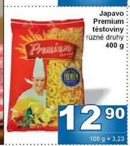 Jip Japavo Premium těstoviny různé druhy nabídka