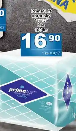 Jip PrimaSoft ubrousky 1vrstvé bílé 100 ks nabídka