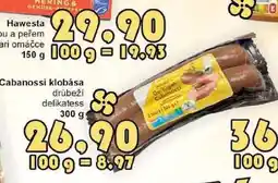 Jip Cabanossi klobása drůbeži delikatess nabídka