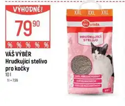 Globus VÁŠ VÝBĚR Hrudkující stelivo pro kočky nabídka