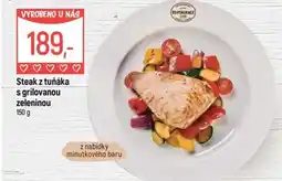 Globus Steak z tuňáka s grilovanou zeleninou nabídka