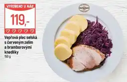 Globus Vepřová plec selská s červeným zelím a bramborovými knedlíky nabídka