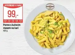 Globus Penne s kuřecím masem na kari nabídka