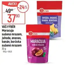 Globus VÁŠ VÝBĚR Maracuja sušená mrazem, Jahoda, ananas, banán, borůvka sušené mrazem nabídka