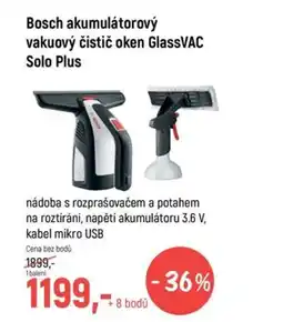Globus Bosch akumulátorový vakuový čistič oken GlassVAC Solo Plus nabídka