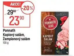 Globus Ponnath Kapiový salám, Žampionový salám nabídka