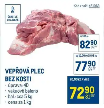 Vepřová plec bez kosti
