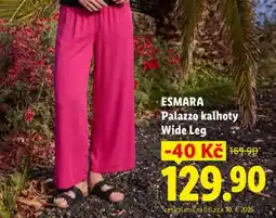 Lidl ESMARA Palazzo kalhoty Wide Leg nabídka